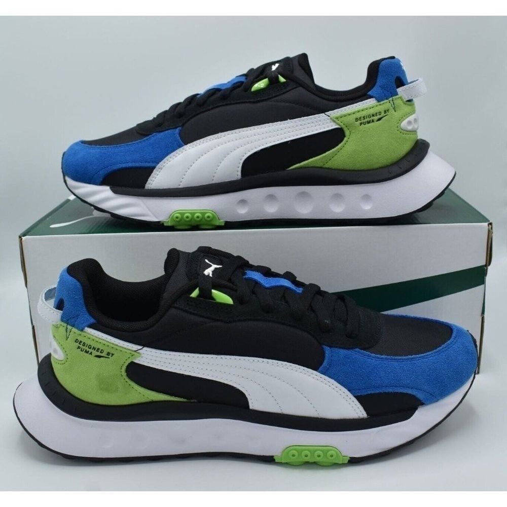 Puma Wild Rider Rollin Men 10.5 Blue Green Black New Sneaker Shoes